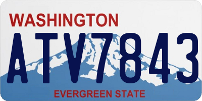 WA license plate ATV7843