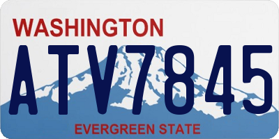 WA license plate ATV7845