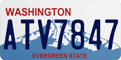 WA license plate ATV7847