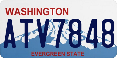 WA license plate ATV7848