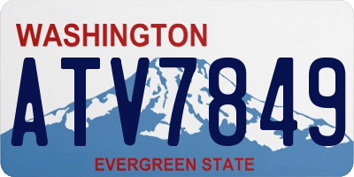 WA license plate ATV7849
