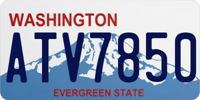WA license plate ATV7850