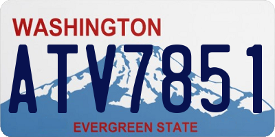 WA license plate ATV7851