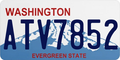 WA license plate ATV7852