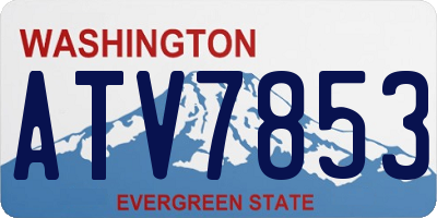 WA license plate ATV7853