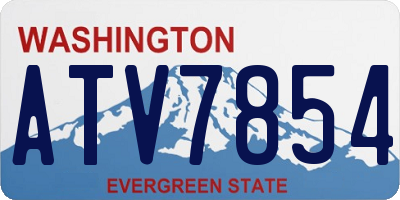 WA license plate ATV7854