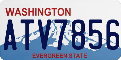 WA license plate ATV7856
