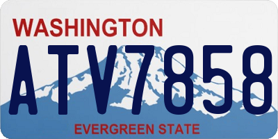 WA license plate ATV7858