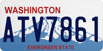 WA license plate ATV7861