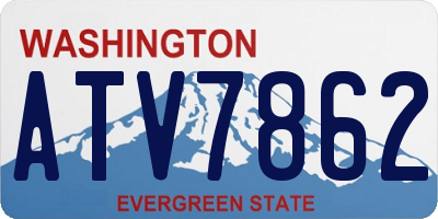 WA license plate ATV7862