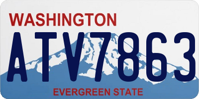 WA license plate ATV7863