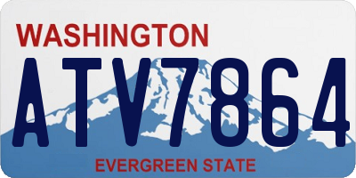 WA license plate ATV7864