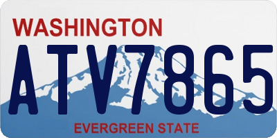 WA license plate ATV7865