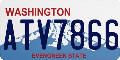 WA license plate ATV7866