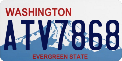 WA license plate ATV7868