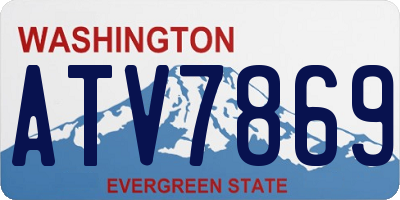 WA license plate ATV7869