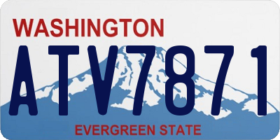 WA license plate ATV7871