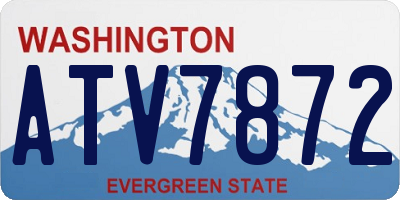WA license plate ATV7872