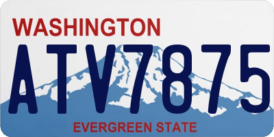 WA license plate ATV7875