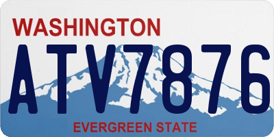 WA license plate ATV7876