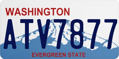 WA license plate ATV7877