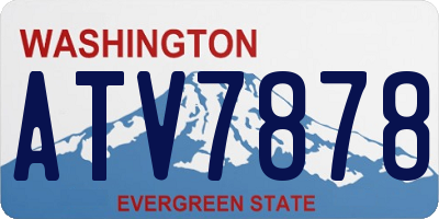 WA license plate ATV7878