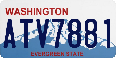 WA license plate ATV7881