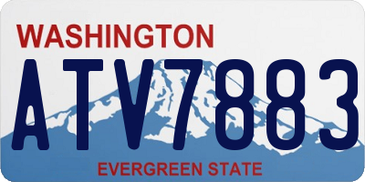 WA license plate ATV7883