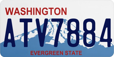 WA license plate ATV7884