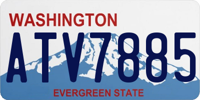 WA license plate ATV7885