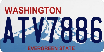 WA license plate ATV7886