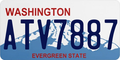 WA license plate ATV7887