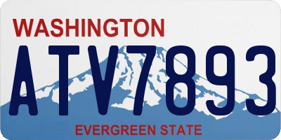 WA license plate ATV7893