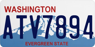 WA license plate ATV7894