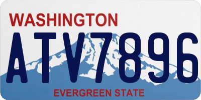 WA license plate ATV7896