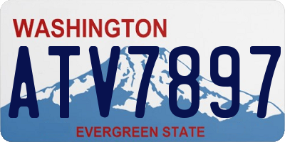 WA license plate ATV7897