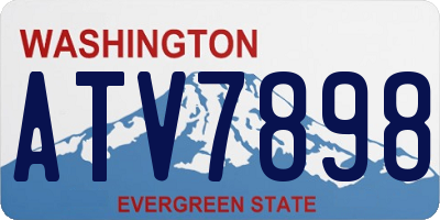 WA license plate ATV7898