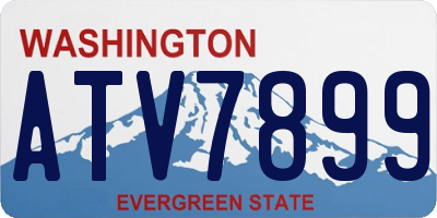 WA license plate ATV7899