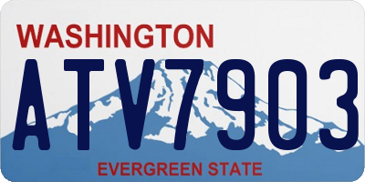 WA license plate ATV7903