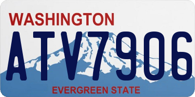 WA license plate ATV7906