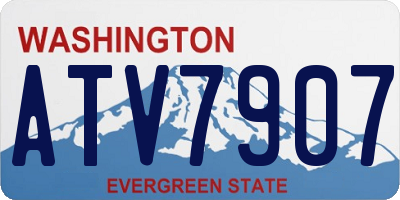 WA license plate ATV7907