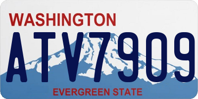 WA license plate ATV7909