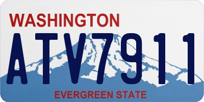 WA license plate ATV7911