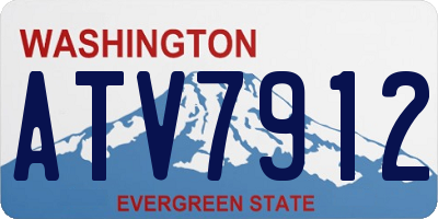 WA license plate ATV7912
