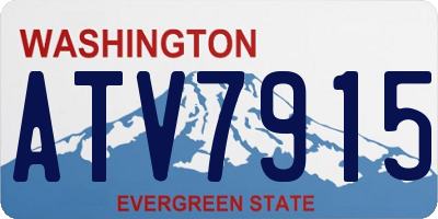 WA license plate ATV7915