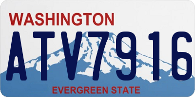 WA license plate ATV7916