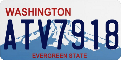 WA license plate ATV7918