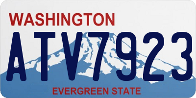 WA license plate ATV7923