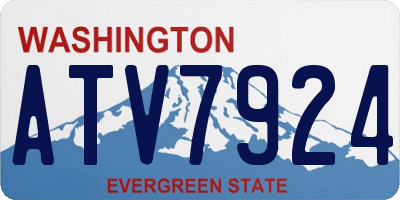 WA license plate ATV7924