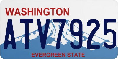 WA license plate ATV7925